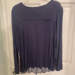 Women's Long Sleeve Top - Navy Blue​